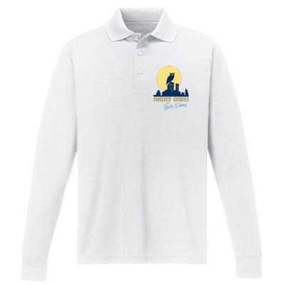 Night Owls With Jack Delroy Performance Long Sleeve Polo