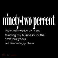 Ninetytwo Percent 92% Minding My Business For The Next Four Years Visor
