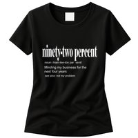 Ninetytwo Percent 92% Minding My Business For The Next Four Years Womens T-Shirt