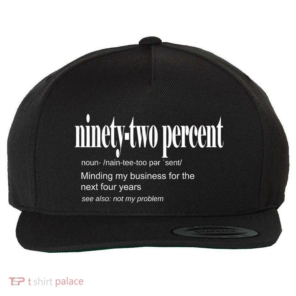 Ninetytwo Percent 92% Minding My Business For The Next Four Years Wool Snapback Cap
