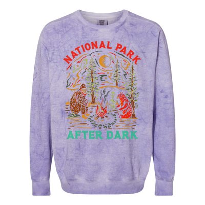 National Park After Dark Funny Colorblast Crewneck Sweatshirt