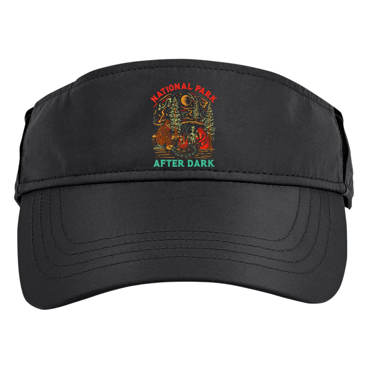 National Park After Dark Funny Adult Drive Performance Visor