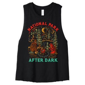 National Park After Dark Funny Women's Racerback Cropped Tank