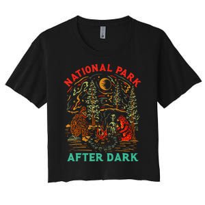 National Park After Dark Funny Women's Crop Top Tee