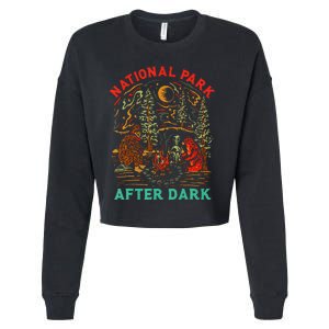 National Park After Dark Funny Cropped Pullover Crew