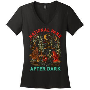 National Park After Dark Funny Women's V-Neck T-Shirt