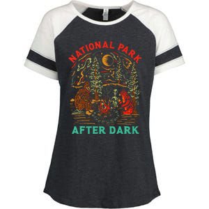 National Park After Dark Funny Enza Ladies Jersey Colorblock Tee