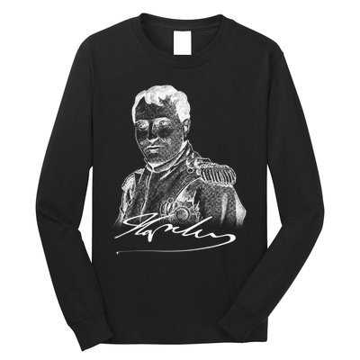 Napoleon Portrait And Signature Long Sleeve Shirt