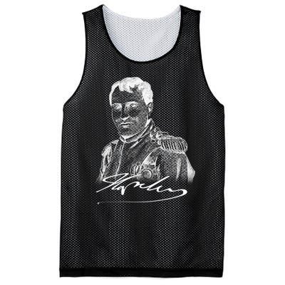 Napoleon Portrait And Signature Mesh Reversible Basketball Jersey Tank