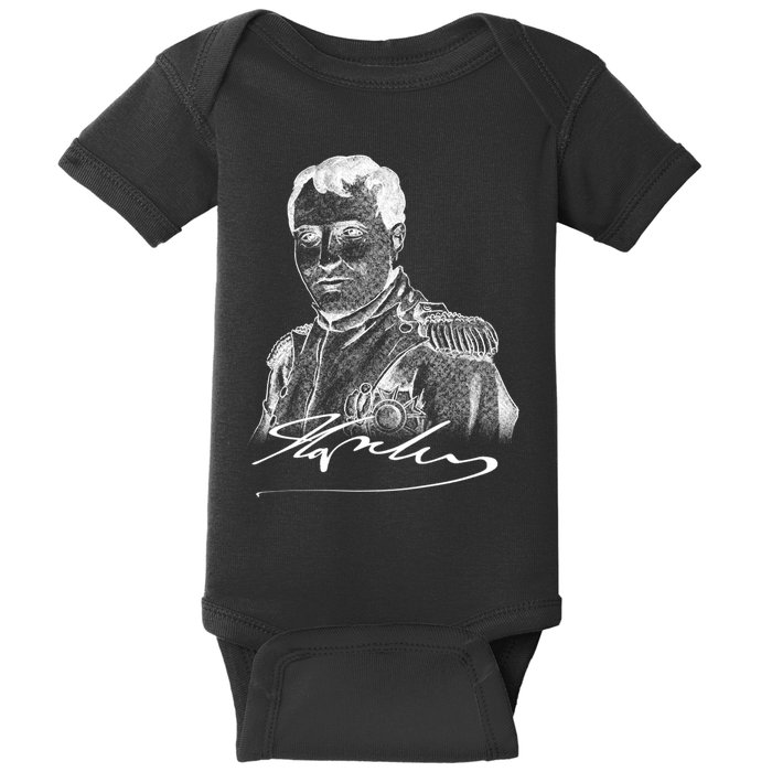 Napoleon Portrait And Signature Baby Bodysuit