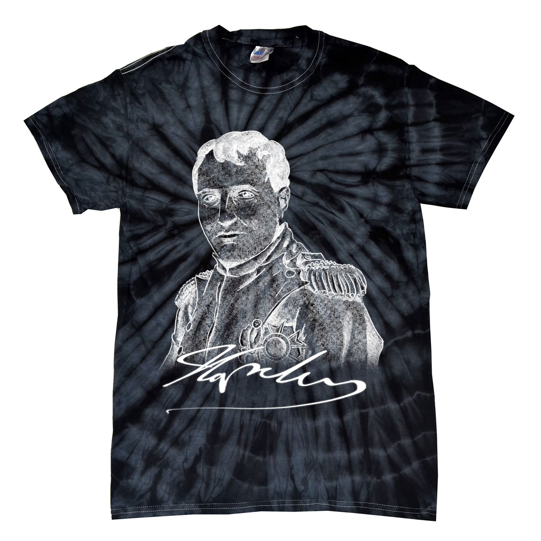 Napoleon Portrait And Signature Tie-Dye T-Shirt