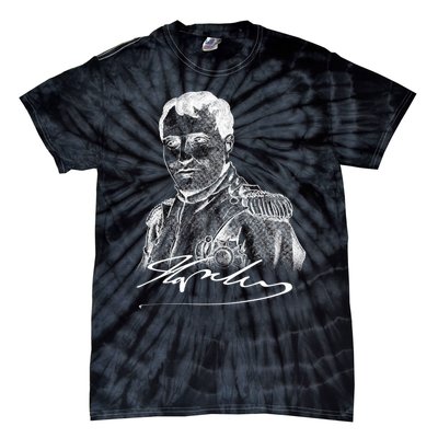 Napoleon Portrait And Signature Tie-Dye T-Shirt