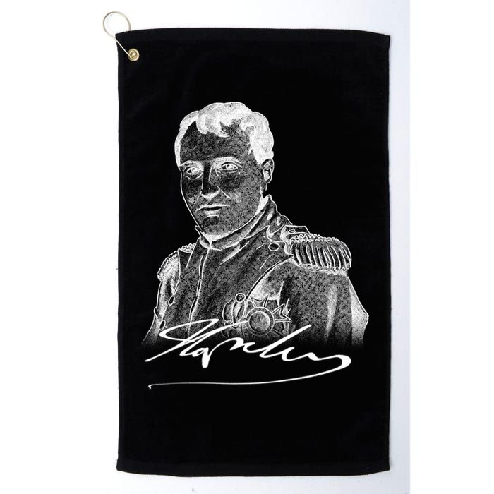 Napoleon Portrait And Signature Golf Towel