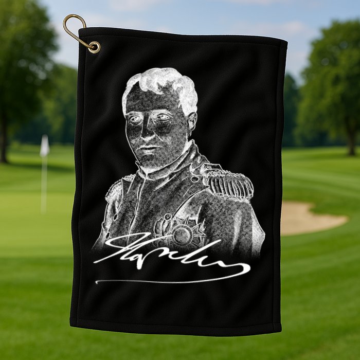 Napoleon Portrait And Signature Golf Towel