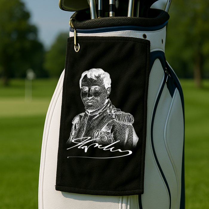 Napoleon Portrait And Signature Golf Towel