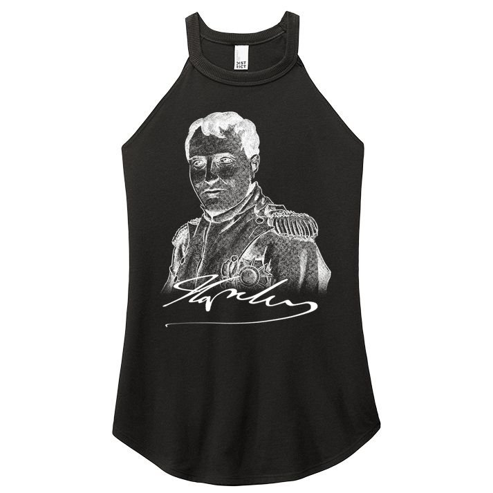 Napoleon Portrait And Signature Women's Perfect Tri Rocker Tank