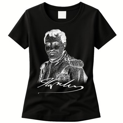 Napoleon Portrait And Signature Womens T-Shirt