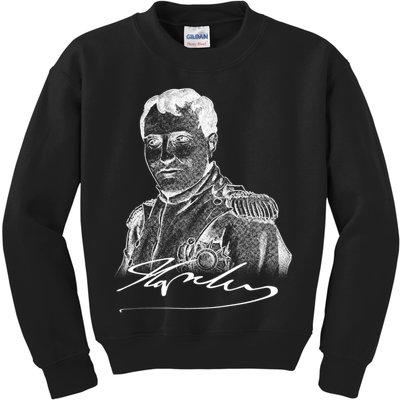 Napoleon Portrait And Signature Kids Sweatshirt