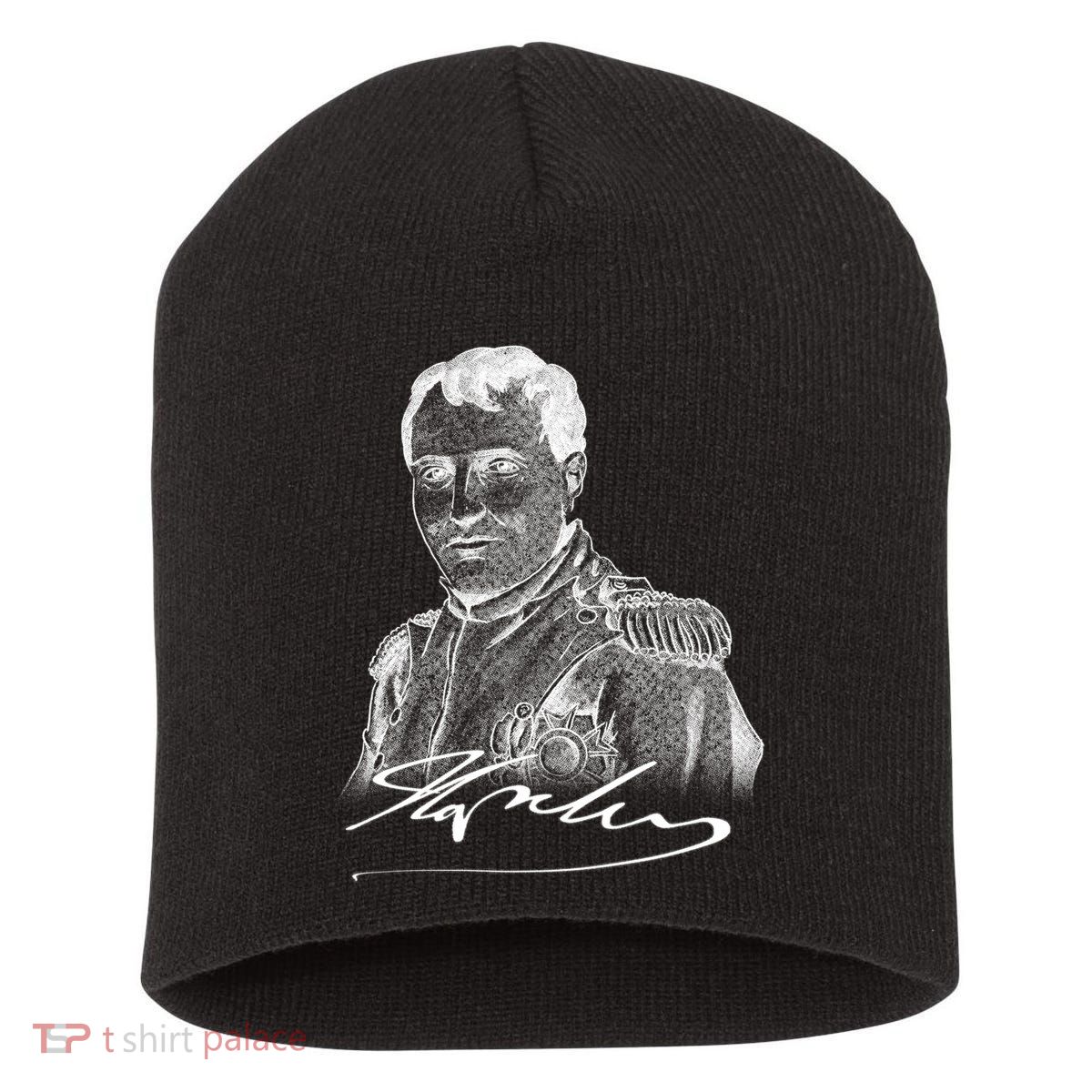 Napoleon Portrait And Signature Short Acrylic Beanie