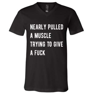 Nearly Pulled A Muscle Trying To Give A F V-Neck T-Shirt