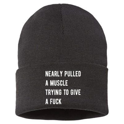 Nearly Pulled A Muscle Trying To Give A F Sustainable Knit Beanie