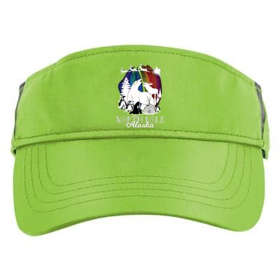 North Pole Alaska Aurora Borealis Christmas Xmas Adult Drive Performance Visor