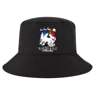 North Pole Alaska Aurora Borealis Christmas Xmas Cool Comfort Performance Bucket Hat