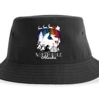 North Pole Alaska Aurora Borealis Christmas Xmas Sustainable Bucket Hat