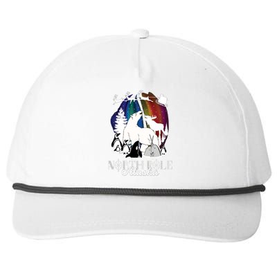 North Pole Alaska Aurora Borealis Christmas Xmas Snapback Five-Panel Rope Hat