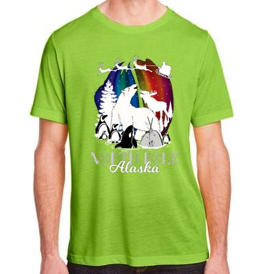 North Pole Alaska Aurora Borealis Christmas Town Souvenir Gift Adult ChromaSoft Performance T-Shirt