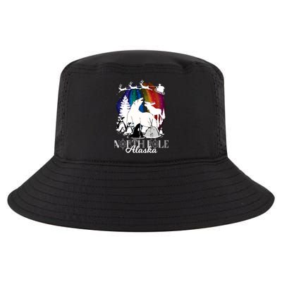 North Pole Alaska Aurora Borealis Christmas Town Souvenir Gift Cool Comfort Performance Bucket Hat