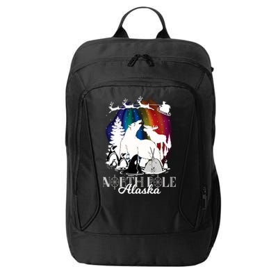 North Pole Alaska Aurora Borealis Christmas Town Souvenir Gift City Backpack