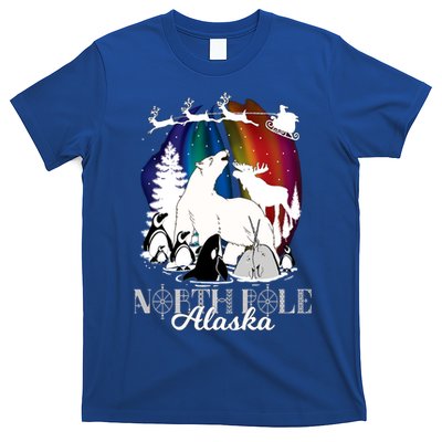 North Pole Alaska Aurora Borealis Christmas Town Souvenir Gift T-Shirt