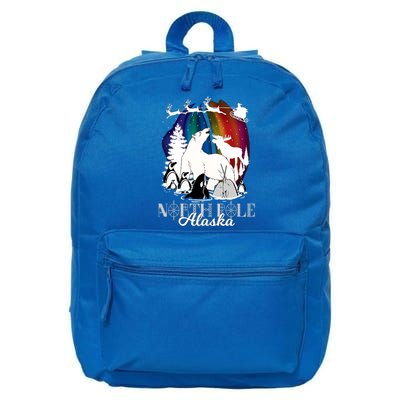 North Pole Alaska Aurora Borealis Christmas Town Souvenir Gift 16 in Basic Backpack