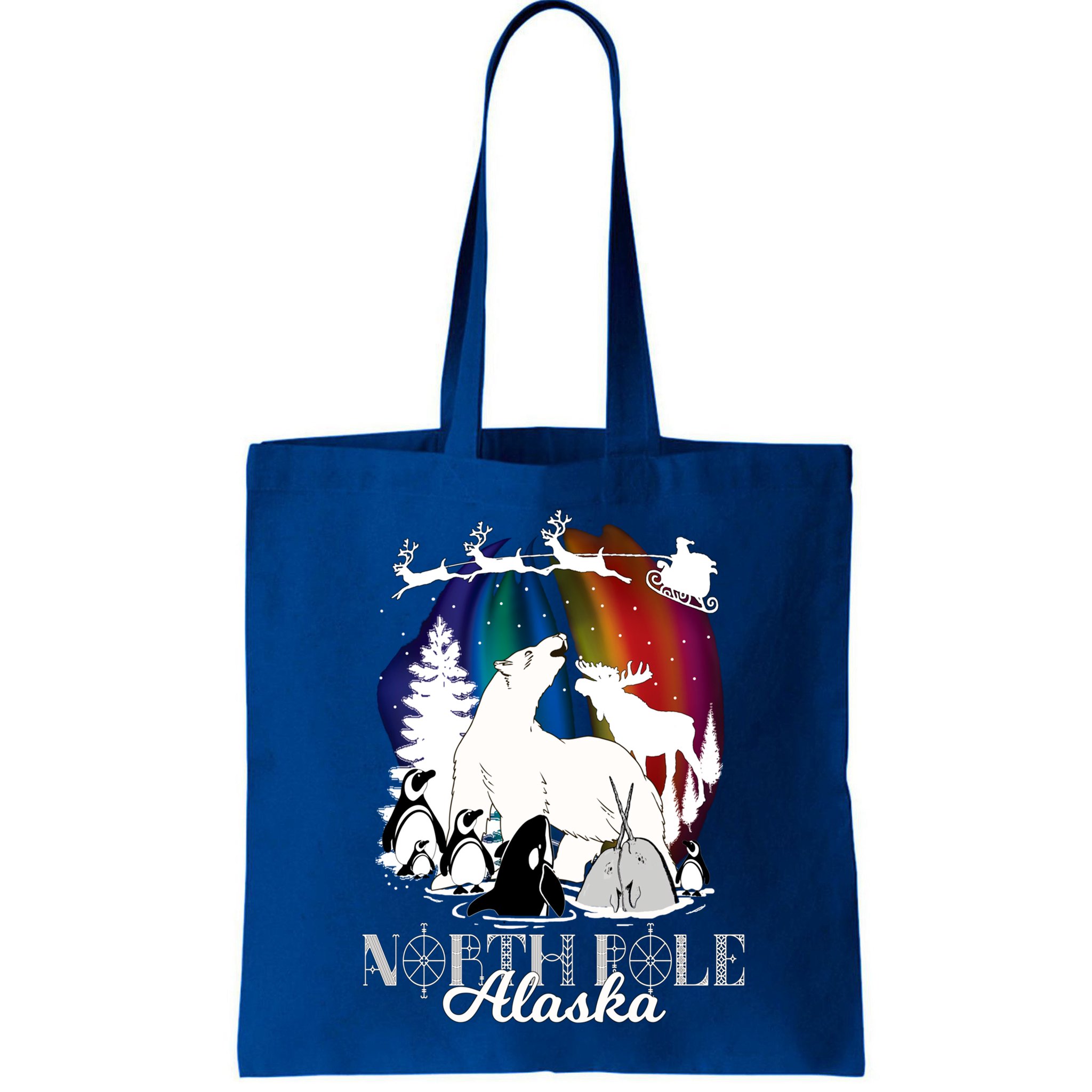 North Pole Alaska Aurora Borealis Christmas Town Souvenir Gift Bag