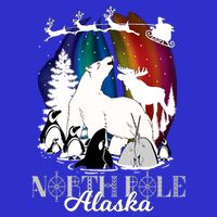 North Pole Alaska Aurora Borealis Christmas Town Souvenir Gift Baby Bodysuit