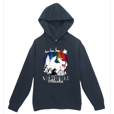 North Pole Alaska Aurora Borealis Christmas Town Souvenir Gift Urban Pullover Hoodie