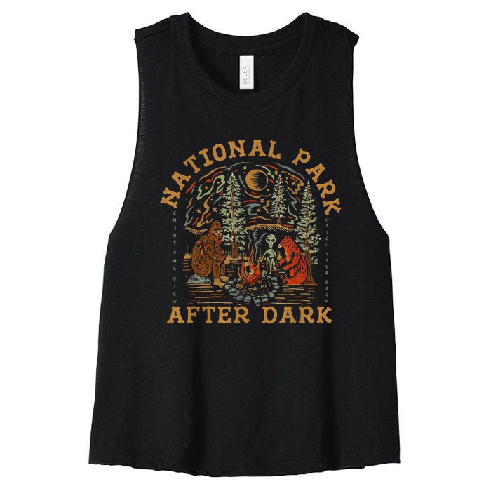 National Park After Dark Women's Racerback Cropped Tank