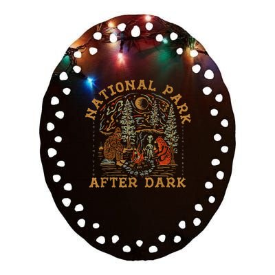 National Park After Dark Ceramic Oval Ornament