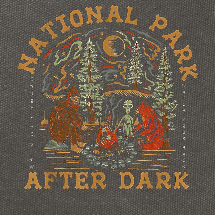 National Park After Dark Cotton Canvas Backpack