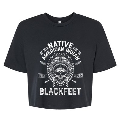 Native Pride American Indian Tribe Blackfeet Bella+Canvas Jersey Crop Tee