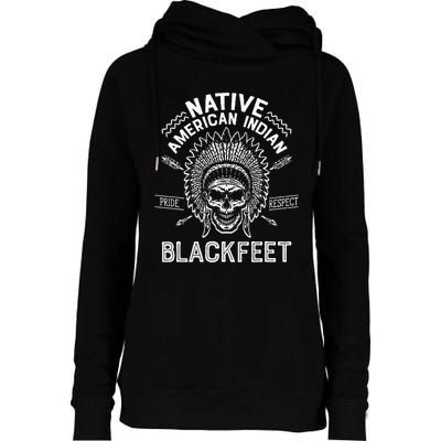 Native Pride American Indian Tribe Blackfeet Womens Funnel Neck Pullover Hood