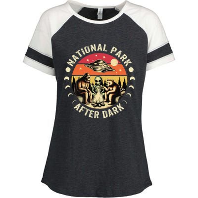 National Park After Dark Funny Enza Ladies Jersey Colorblock Tee