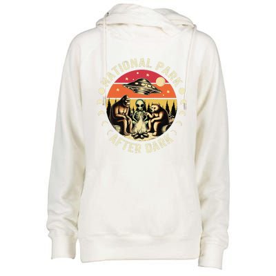 National Park After Dark Funny Womens Funnel Neck Pullover Hood