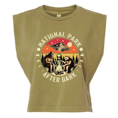 National Park After Dark Funny Garment-Dyed Women's Muscle Tee