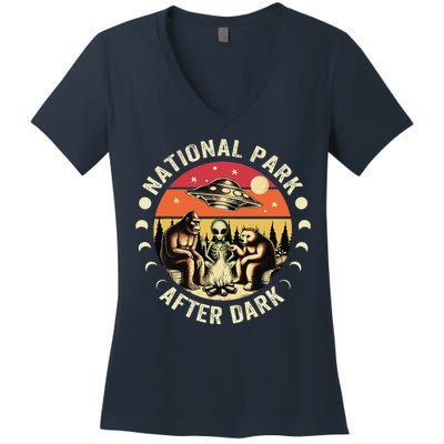 National Park After Dark Funny Women's V-Neck T-Shirt