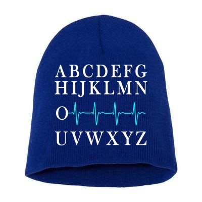 Nurse Pqrst Abcs Ekg Strip Alphabet Funny Nurse Meme Gift Short Acrylic Beanie