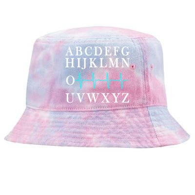 Nurse Pqrst Abcs Ekg Strip Alphabet Funny Nurse Meme Gift Tie-Dyed Bucket Hat