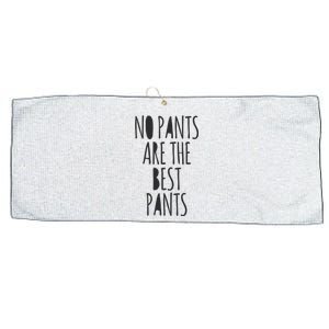 No Pants Are The Best Pants Funny Lazy Large Microfiber Waffle Golf Towel