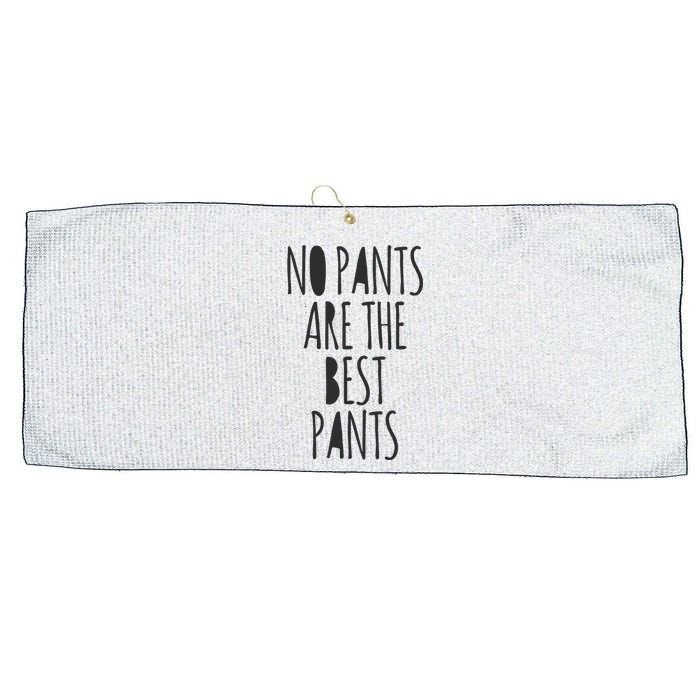 No Pants Are The Best Pants Funny Lazy Large Microfiber Waffle Golf Towel